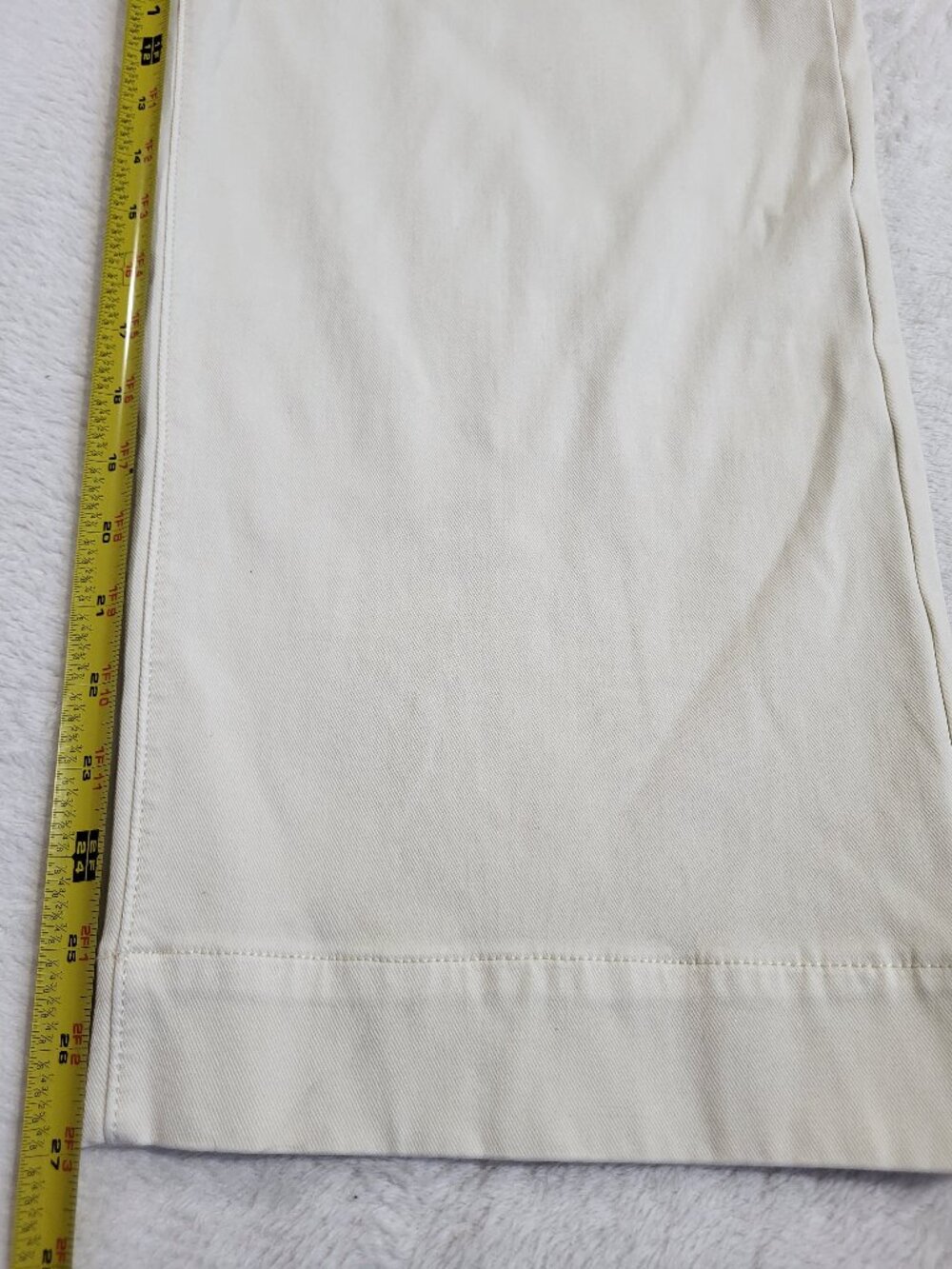 Spanx Stretch Twill Cropped Wide Leg Pants Off White size large - Picture 9 of 13